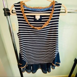 Anthropologie Postmark Peplum Tank